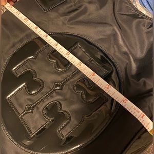 Tory Burch Large Black Ella Logo Tote Bag